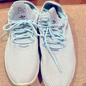 Pharrell Williams HU adidas 9 1/2 shoes- icy blue